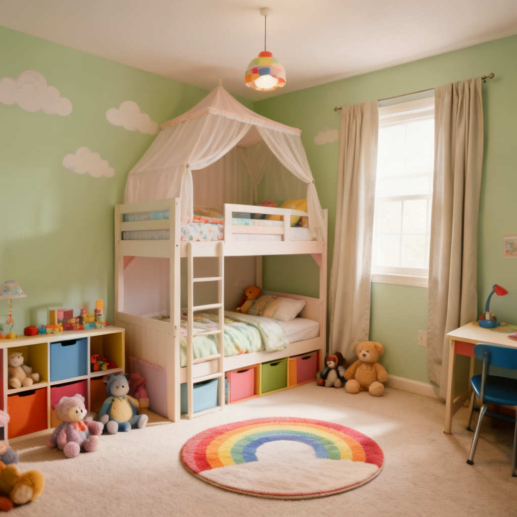 Kids room after AI redesign