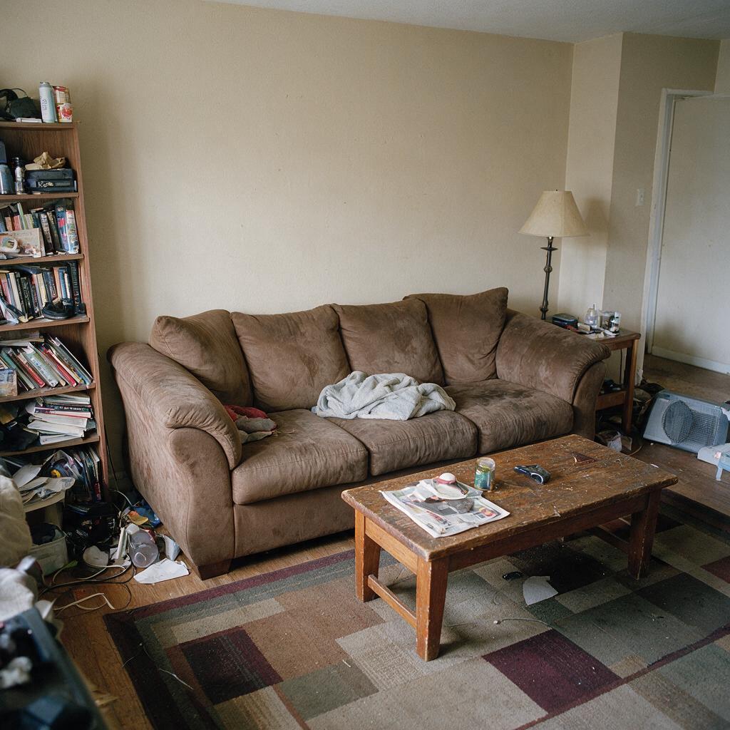Living room before AI redesign